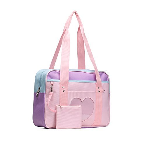 STEAMEDBUN Kawaii Ita Bag Japanese School Bag Cute Tote Bag Large Shoulder Anime Heart Purse | Backpacks4Less