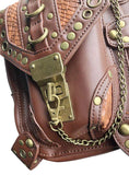 Steampunk Crossbody Shoulder Bag Messenger Gothic Waist Fanny Pack Chain Drop Leg Hip Holster Belt Purse Pouch