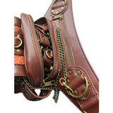 Steampunk Crossbody Shoulder Bag Messenger Gothic Waist Fanny Pack Chain Drop Leg Hip Holster Belt Purse Pouch