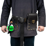 Steampunk Fanny Pack Belt Pouch Phone Purse Magic Corked Potion Bottle Festival Medieval Renaissance Costume Retro Accessory