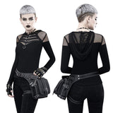 Steampunk Waist Bag Fanny Pack Fashion Gothic Leather Shoulder Crossbody Messenger Bags Thigh Leg Hip Holster Purse Travel Pouch Hiking Sport Chain Bags for Women Men