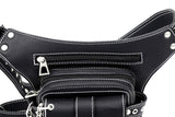 Steampunk Waist Bag Fanny Pack Fashion Gothic Leather Shoulder Crossbody Messenger Bags Thigh Leg Hip Holster Purse Travel Pouch Hiking Sport Chain Bags for Women Men