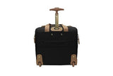 steve madden Designer 15 Inch Carry on Suitcase- Small Weekender Overnight Business Travel Luggage- Lightweight 2- Rolling Spinner Wheels Under Seat Bag for Women (Harlo Black)