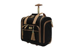 steve madden Designer 15 Inch Carry on Suitcase- Small Weekender Overnight Business Travel Luggage- Lightweight 2- Rolling Spinner Wheels Under Seat Bag for Women (Harlo Black)