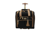 steve madden Designer 15 Inch Carry on Suitcase- Small Weekender Overnight Business Travel Luggage- Lightweight 2- Rolling Spinner Wheels Under Seat Bag for Women (Harlo Black) | Backpacks4Less