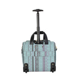 Steve Madden Designer 15 Inch Carry on Suitcase - Small Weekender Overnight Business Travel Luggage - Lightweight 2 - Rolling Spinner Wheels Under Seat Bag for Women(Legends Teal)