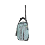 Steve Madden Designer 15 Inch Carry on Suitcase - Small Weekender Overnight Business Travel Luggage - Lightweight 2 - Rolling Spinner Wheels Under Seat Bag for Women(Legends Teal)