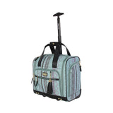 Steve Madden Designer 15 Inch Carry on Suitcase - Small Weekender Overnight Business Travel Luggage - Lightweight 2 - Rolling Spinner Wheels Under Seat Bag for Women(Legends Teal)
