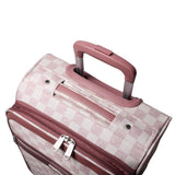 Steve Madden Designer Luggage Collection - Lightweight Softside Expandable Suitcase for Men & Women - Durable 20 Inch Carry On Bag with 4 - Rolling Spinner Wheels (Chalet Pink, 20in)