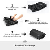 STOVER 45/100L Carry-On U-Zip Rolling Duffel Bag with Wheels, Medium Durable Travel Duffle w/Toiletry Bag, Heavy-Duty, Packable w/Shoulder Straps- Use as Luggage or Backpack, Men/Women (Black)