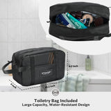 STOVER 80L Rolling Duffel Bag with Wheels, Large 31 Inch Durable Travel Duffle + Toiletry Bag, Heavy Duty, Packable, Foldable w/Shoulder Straps - Use as Luggage or Backpack, Men/Women (Black)
