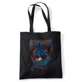 Stranger Things Demogorgon Band Grocery Travel Reusable Tote Bag, Black