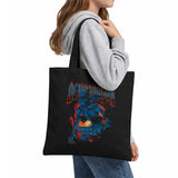 Stranger Things Demogorgon Band Grocery Travel Reusable Tote Bag, Black