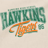 Stranger Things Hawkins Tigers 86 Grocery Travel Reusable Tote Bag, Natural