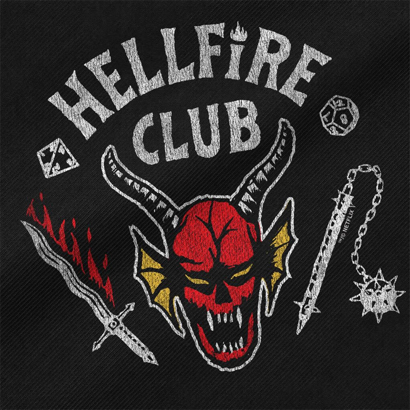 Stranger Things Hellfire Club Invert Grocery Travel Reusable Tote Bag, Black