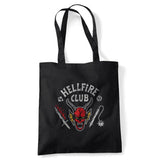 Stranger Things Hellfire Club Invert Grocery Travel Reusable Tote Bag, Black