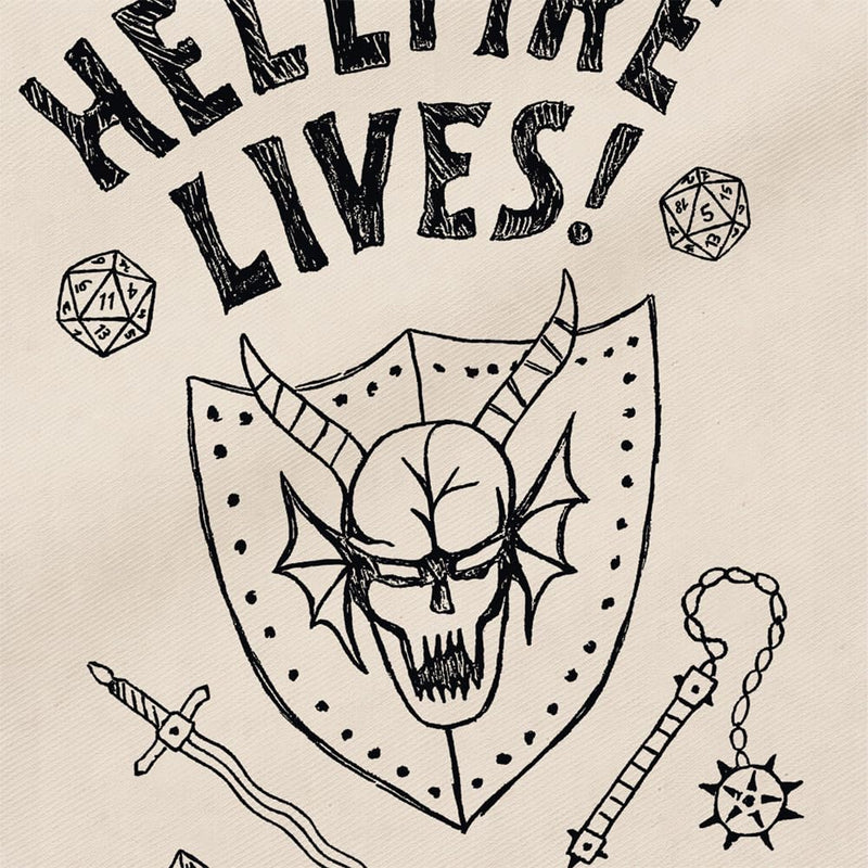 Stranger Things Hellfire Graduation Grocery Travel Reusable Tote Bag, Natural