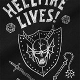 Stranger Things Hellfire Graduation Inverted Grocery Travel Reusable Tote Bag, Black