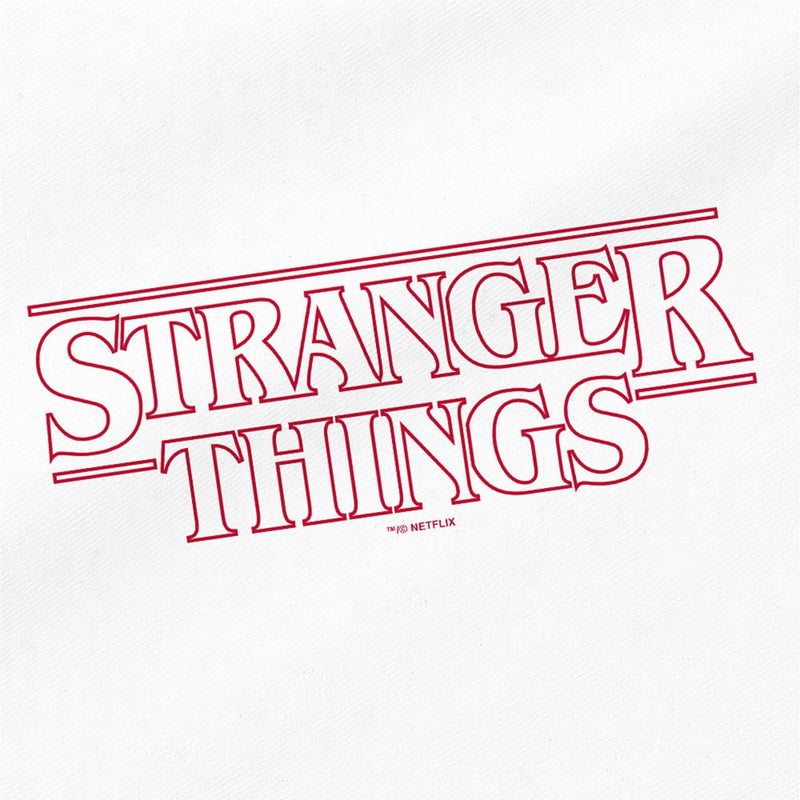 Stranger Things Outline Logo Grocery Travel Reusable Tote Bag, White