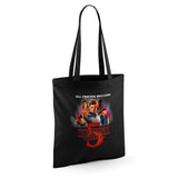 Stranger Things Season Five Poster Grocery Travel Reusable Tote Bag, Black