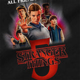 Stranger Things Season Five Poster Grocery Travel Reusable Tote Bag, Black
