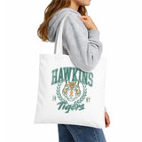 Stranger Things Tiger Laurel Grocery Travel Reusable Tote Bag, White
