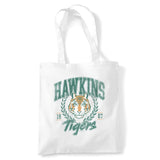 Stranger Things Tiger Laurel Grocery Travel Reusable Tote Bag, White