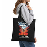 Stranger Things Vecna Rise Poster Grocery Travel Reusable Tote Bag, Black