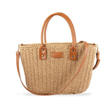 Straw Bag for Women - Handmade Women's Straw Purse Bag - Perfect for Summer Vacation Beach Mini Tote
