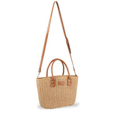 Straw Bag for Women - Handmade Women's Straw Purse Bag - Perfect for Summer Vacation Beach Mini Tote