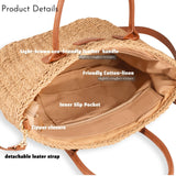 Straw Bag for Women - Handmade Women's Straw Purse Bag - Perfect for Summer Vacation Beach Mini Tote