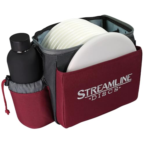 Streamline Discs Cell Disc Golf Starter Bag (Burgundy/Black) | Backpacks4Less