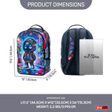 streetart Graffiti Backpack Designer Travel Daypack 15.6" Laptop Lightweight Multi Compartment Storage Adult backpack (Cool Alien)