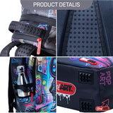 streetart Graffiti Backpack Designer Travel Daypack 15.6" Laptop Lightweight Multi Compartment Storage Adult backpack (Cool Alien)