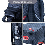 streetart Graffiti Backpack Designer Travel Daypack 15.6" Laptop Lightweight Multi Compartment Storage Adult backpack (HighTech)