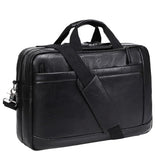 Stuery Faux Leather Messenger Bag for Men 17-17.3 Inch: Convertible 3 in 1 Backpack Laptop Briefcase Computer Handbags Shoulder CrossbodyBag with Padded for Work College Travel, PU Black
