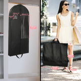Stykontin Garment Bags for Hanging Clothes and Travel with 4" Gusseted, Suit Cover for Clothes,Coats,Suit,Jackets,Dress,Shirts,Skirt. (Black - 50" - Double zipper - Thickened 80G Non - woven Fabric)