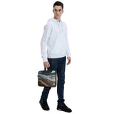 Stylish atlantic coast printed 14 inch laptop crossbody bag, dual - purpose business briefcase, large capacity storage