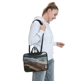 Stylish atlantic coast printed 14 inch laptop crossbody bag, dual - purpose business briefcase, large capacity storage