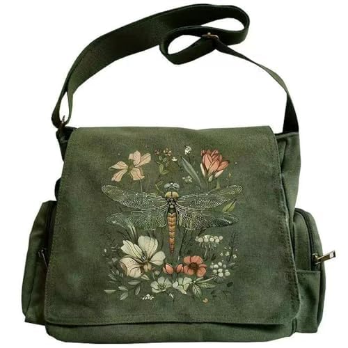 StylPixie Pattern Messenger Bag Cute Canvas Crossbody Bags Women/Men Shoulder Messenger Purses Handbags with Pockets