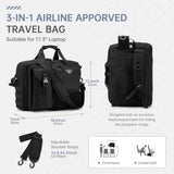 Stypos 3 In 1 Laptop Messenger Bag for Men 17.3 Inch Tactical Backpack