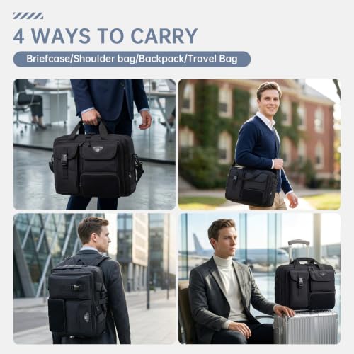 Stypos 3 In 1 Laptop Messenger Bag for Men 17.3 Inch Tactical Backpack