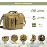 Stypos Tactical Messenger Bag, Tactical Briefcase for Man Military Laptop Bag 15.6/17.3 Inch Messenger Shoulder Bag