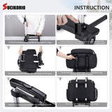 SUCIKORIO Teacher Rolling Laptop Bag 17.3 Inch 3 IN 1 Rolling Briefcase for Women Waterproof Teacher Tote Bag With Wheels Work Bags With Detachable Trolley for Office, College, Nurse, White