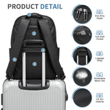 SUIKIHUM 16 Inch Laptop Backpack for Men Women, Travel Backpack W/Anti - Theft Pocket, Business Backpack Lightweight Water - Resistant TSA Approved for Work College, Black