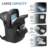 SUIKIHUM 16 Inch Laptop Backpack for Men Women, Travel Backpack W/Anti - Theft Pocket, Business Backpack Lightweight Water - Resistant TSA Approved for Work College, Black
