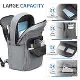 SUIKIHUM 16 inch Laptop Backpack for Men Women, Travel Backpack w/Anti - Theft Pocket, Business Backpack Lightweight Water - Resistant TSA Approved for Work College, Grey