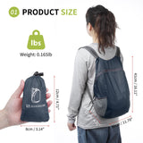 SUIKIHUM 20L Ultra Hiking - Daypack Lightweight Foldable Travel Packable Backpack for Camping Cycling Outdoor, Navy Blue