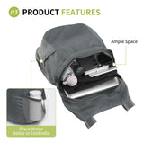 SUIKIHUM 20L Ultra Hiking - Daypack Lightweight Foldable Travel Packable Backpack for Camping Cycling Outdoor,grey