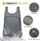 SUIKIHUM 20L Ultra Hiking - Daypack Lightweight Foldable Travel Packable Backpack for Camping Cycling Outdoor,grey